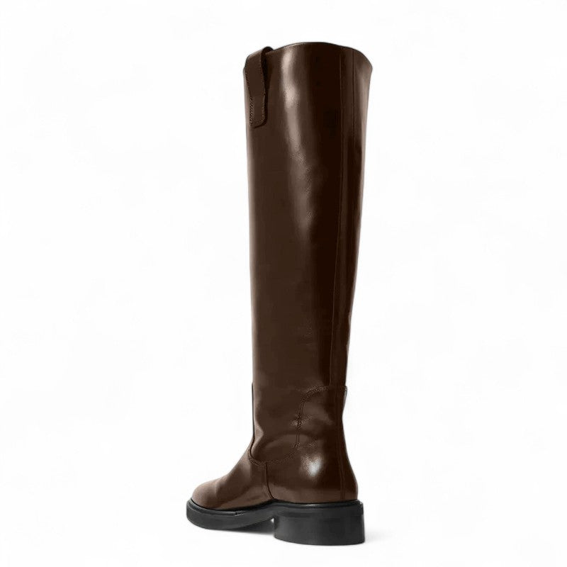 Refined Smooth Leather Riding Boots