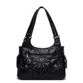 Essential Organized Leather Shoulder Bag