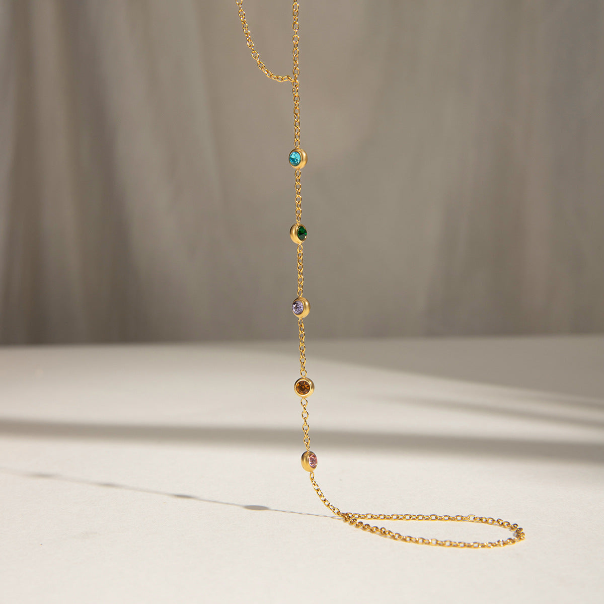 Stainless Steel Bracelet with Crystal Detail
