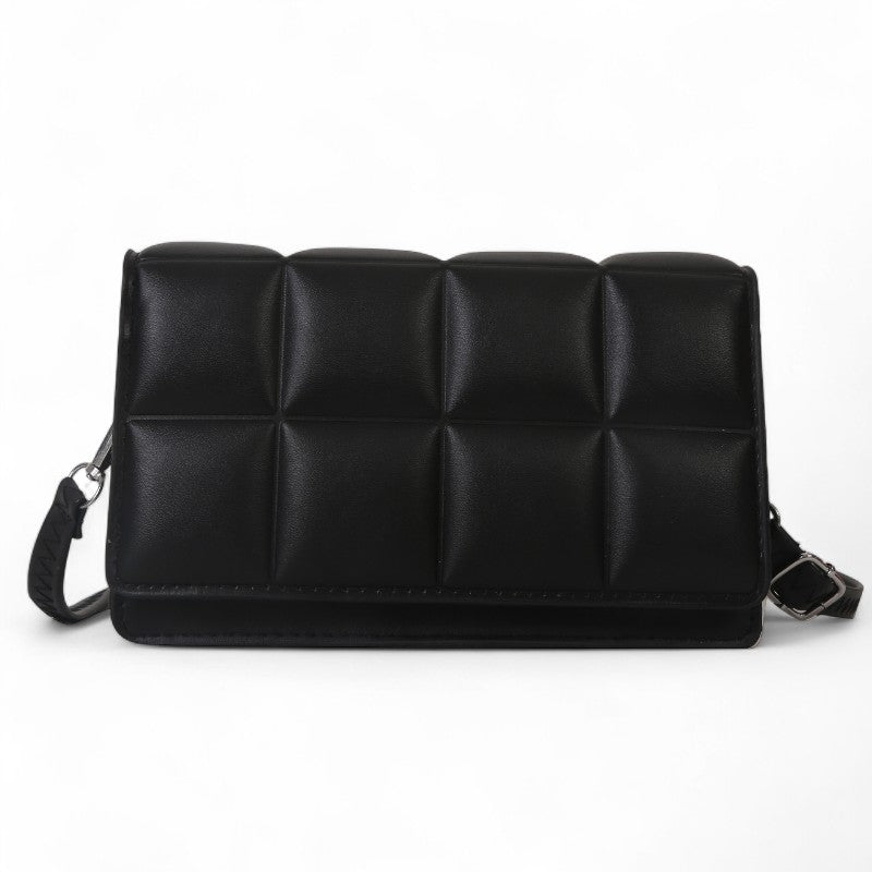 Polished Quilted Leather Shoulder Bag