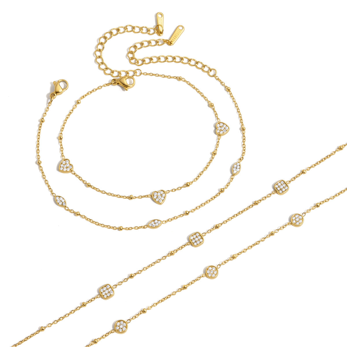 Stainless Steel Bracelet with Station Detail