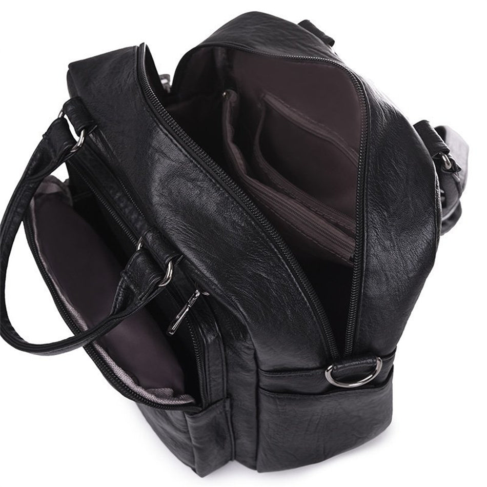 PU Leather Backpack with Refined Detail