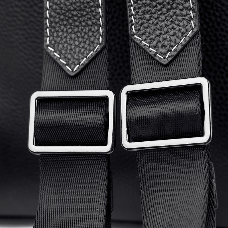 Genuine Leather Backpack with Polished Detail
