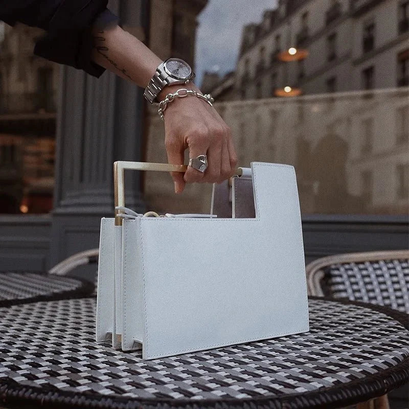Contemporary Crossbody Bag in Leather