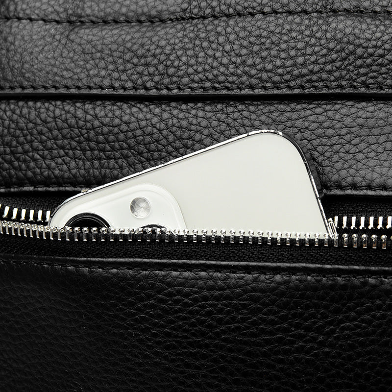 Versatile Genuine Leather Backpack