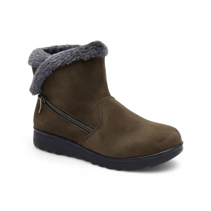 Essential Xiao Flat Shearling-Lined Boots with Zip