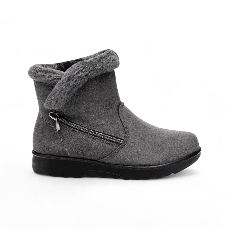 Essential Xiao Flat Shearling-Lined Boots with Zip