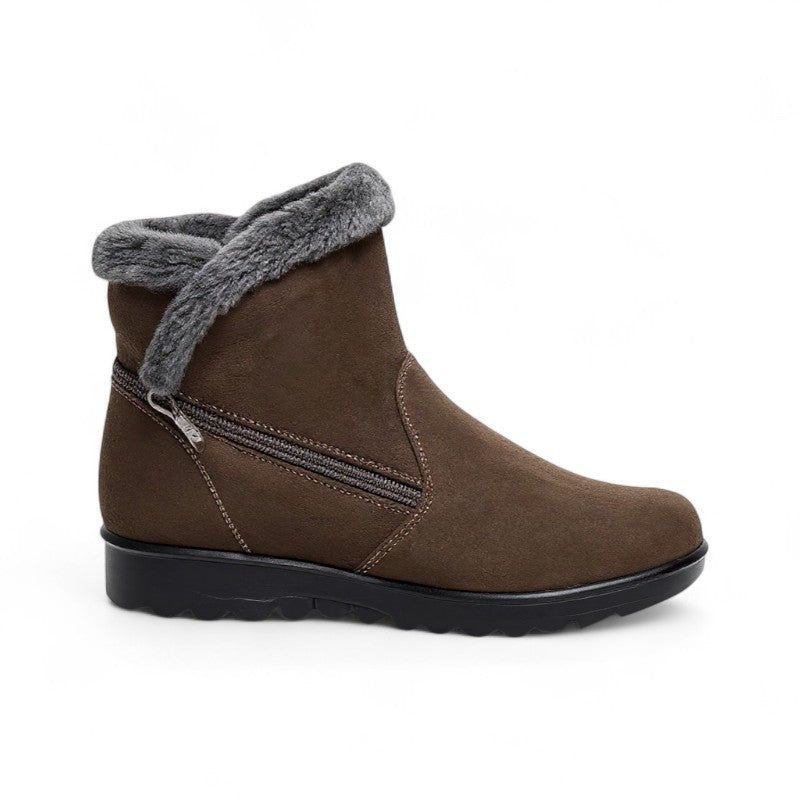 Essential Xiao Flat Shearling-Lined Boots with Zip