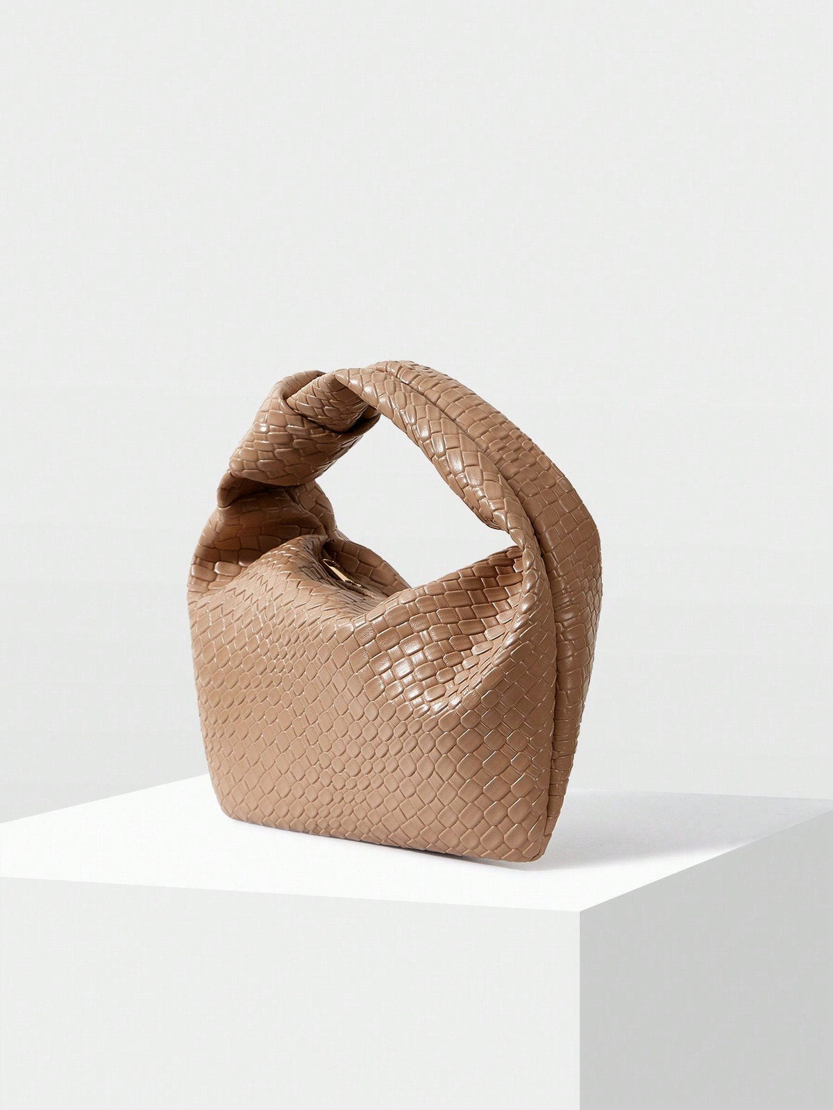 Woven PU Leather Handbag