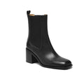 Sleek Imara Heeled Booties in Leather