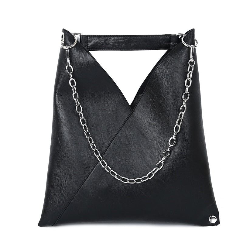 Compact Leather Tote Bag