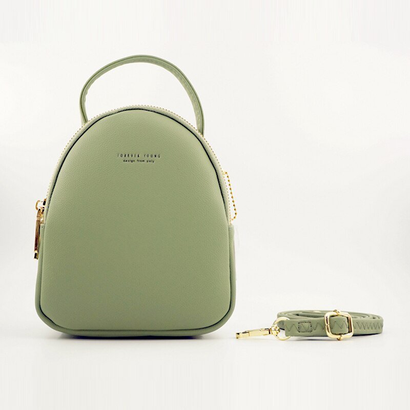 PU Leather Backpack with Mini Detail