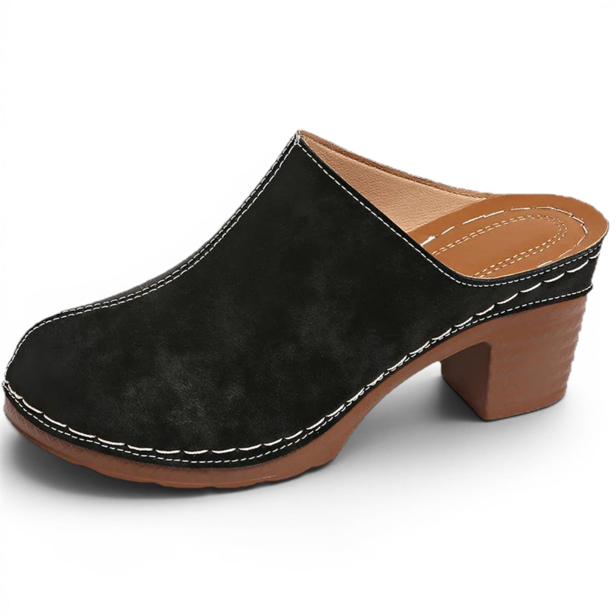 City-Ready Chunky-Heel Casual Clogs