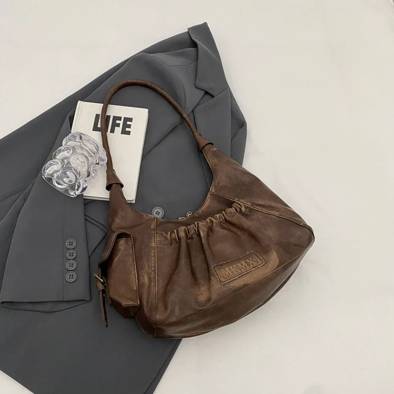 Heritage-Inspired Satchel-Style Shoulder Bag