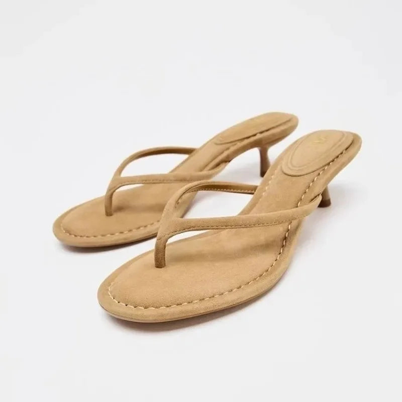 Effortless Low-Heel Thong Sandals