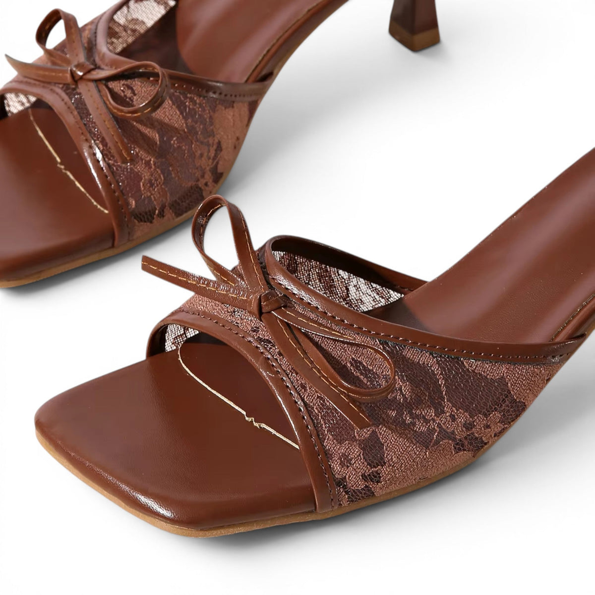 Signature Calantha Floral Lace Heeled Sandals