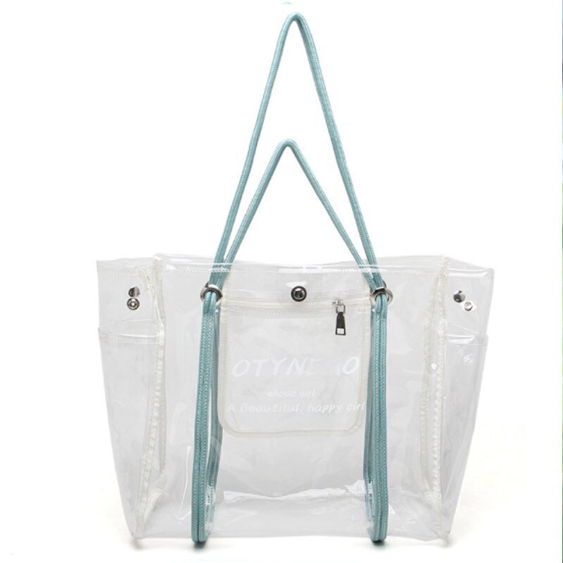 PVC Shoulder Bag with Round Detail