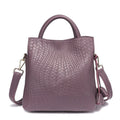 Woven Genuine Leather Crossbody Bag