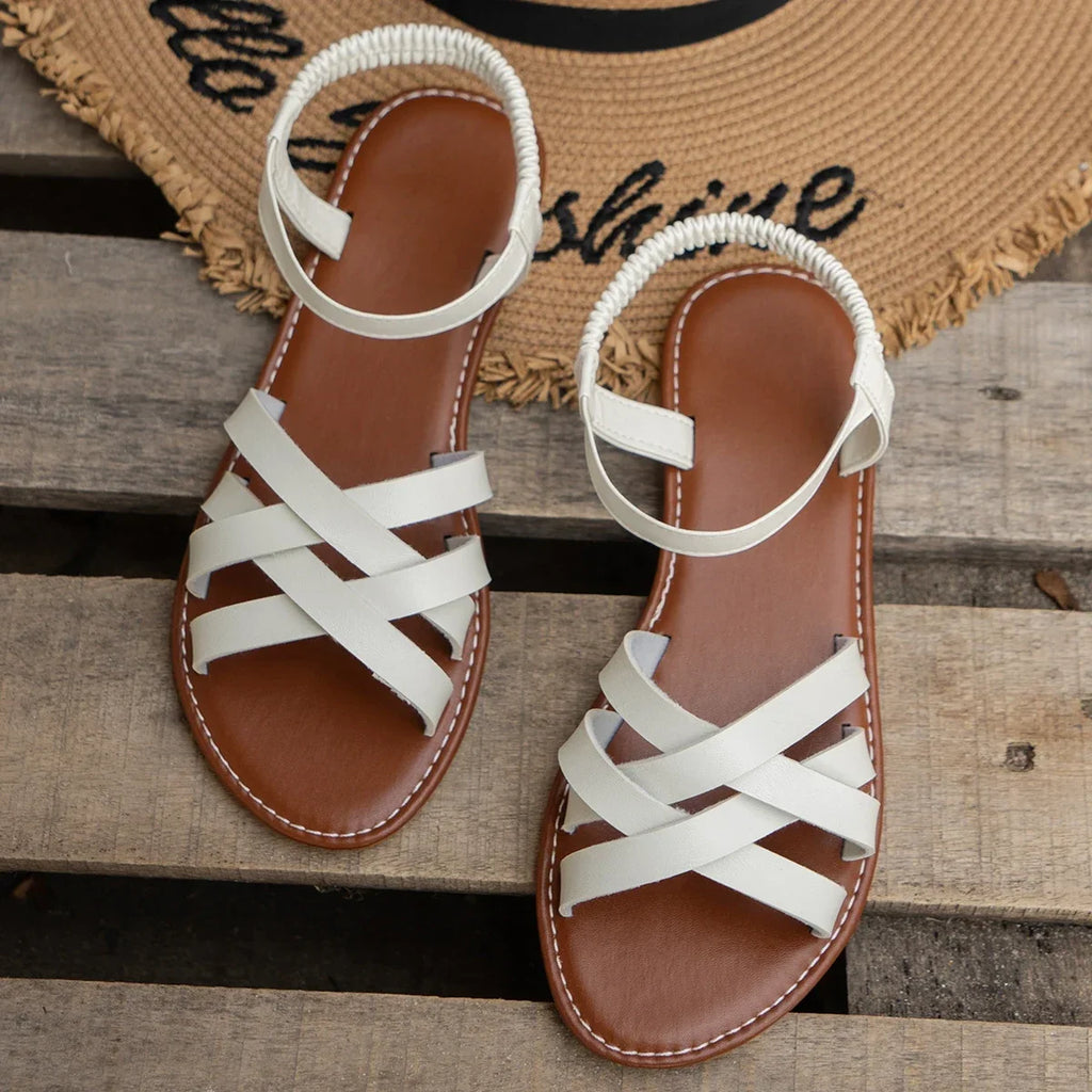 Essential Vegan-Leather Flat Sandals