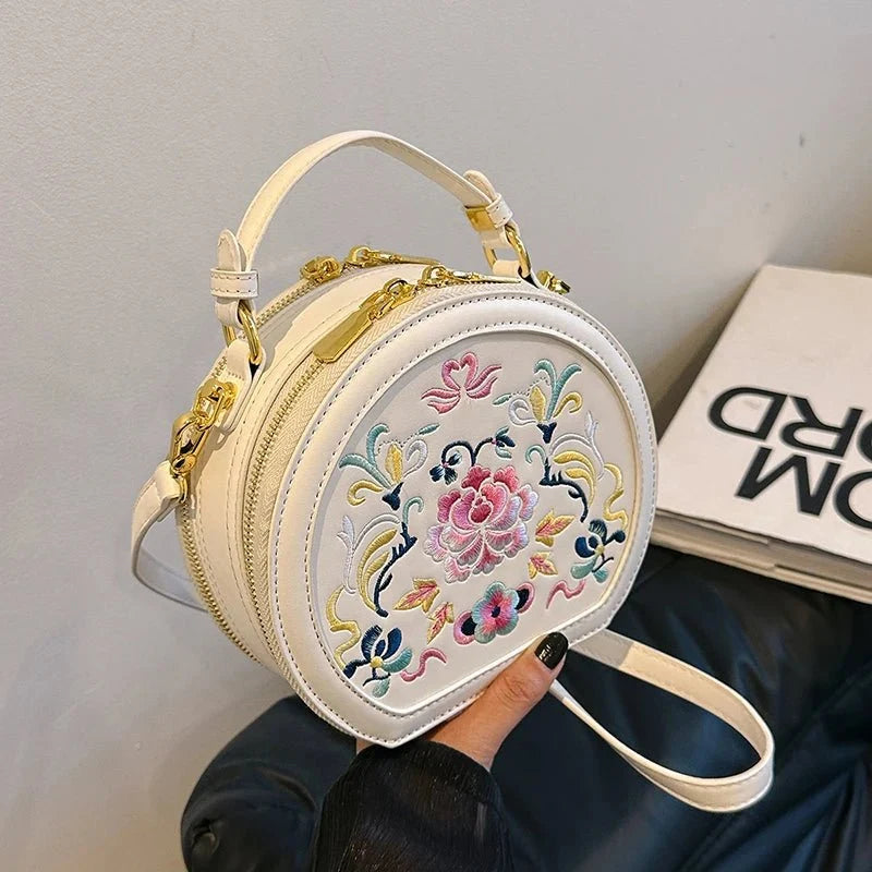 Embroidered Velvet Evening Clutch