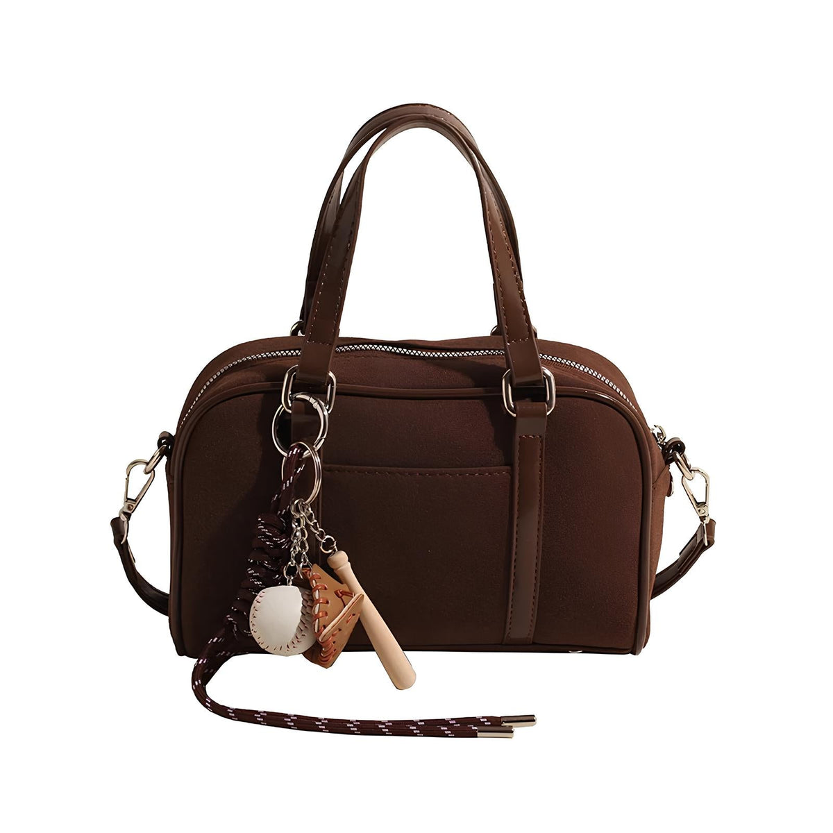 Effortless Suede Crossbody Bag with Adjustable Strap