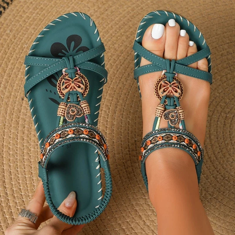 Statement Marcelline Embellished Ankle-Strap Sandals