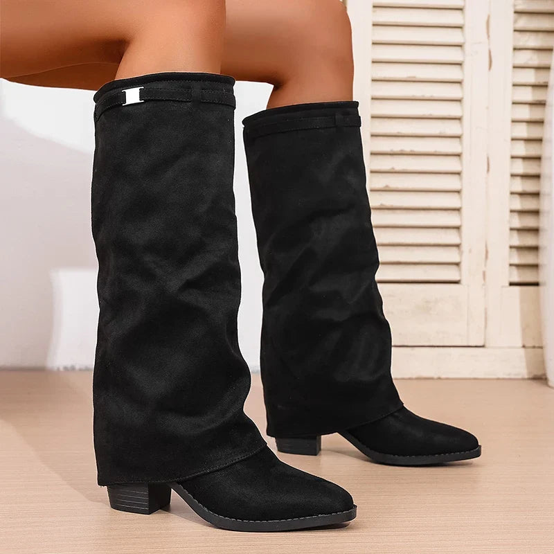 The Everyday Hemmed Fabric Western Boots