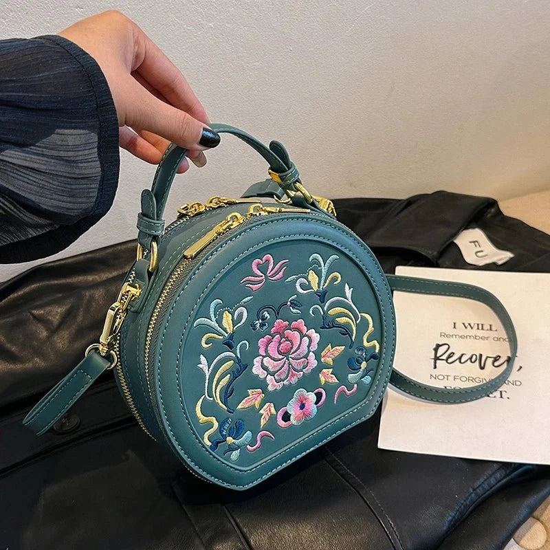 Embroidered Velvet Evening Clutch