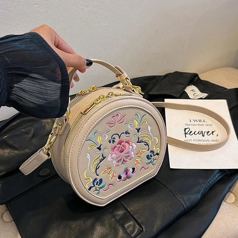 Embroidered Velvet Evening Clutch