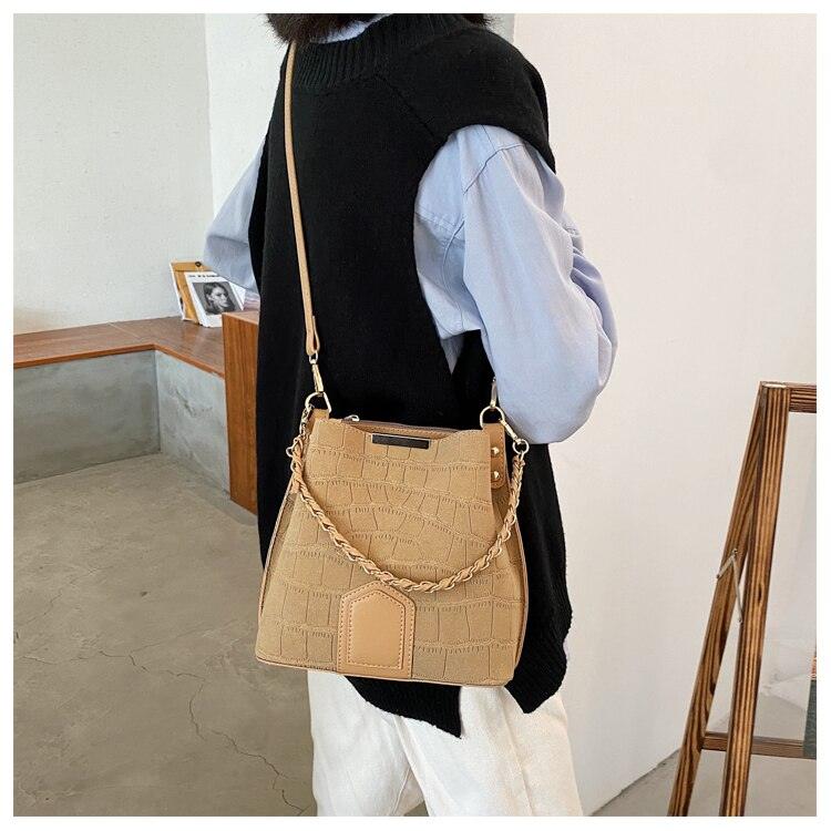 Contemporary Synthetic Leather Shoulder Bag
