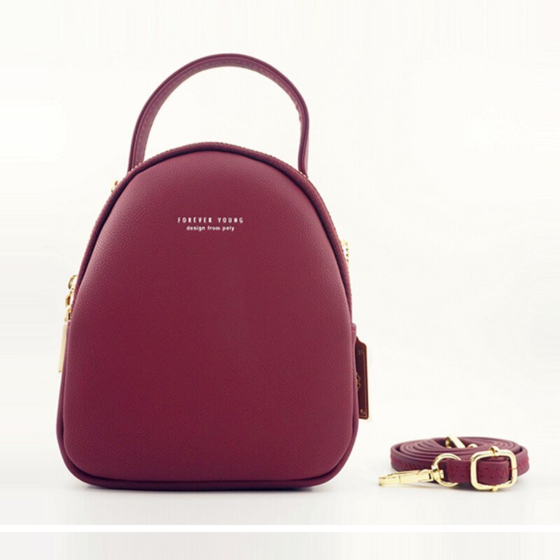 PU Leather Backpack with Mini Detail