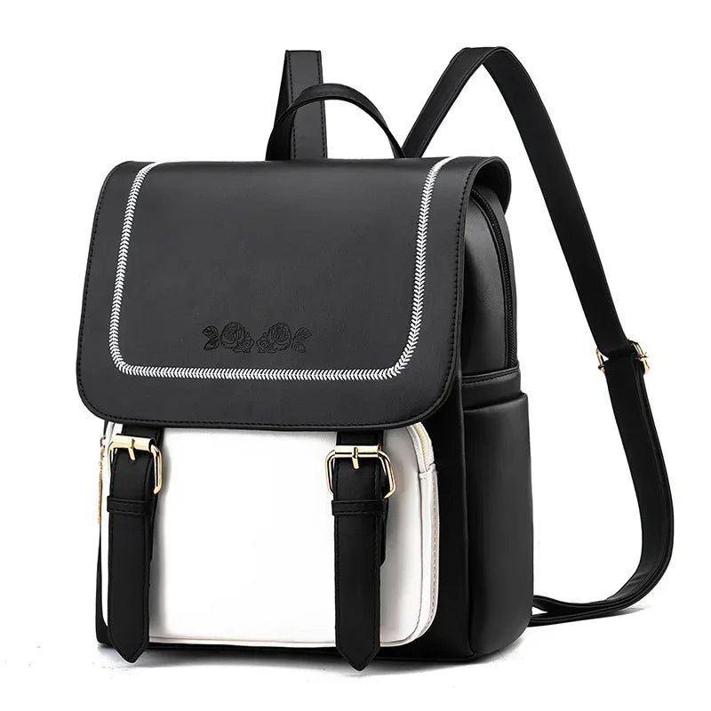 Minimalist PU Leather Backpack