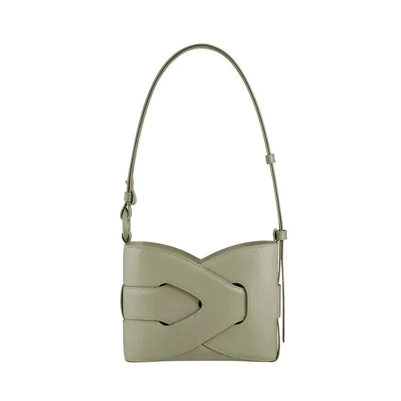 Streamlined Shoulder Bag in Leather