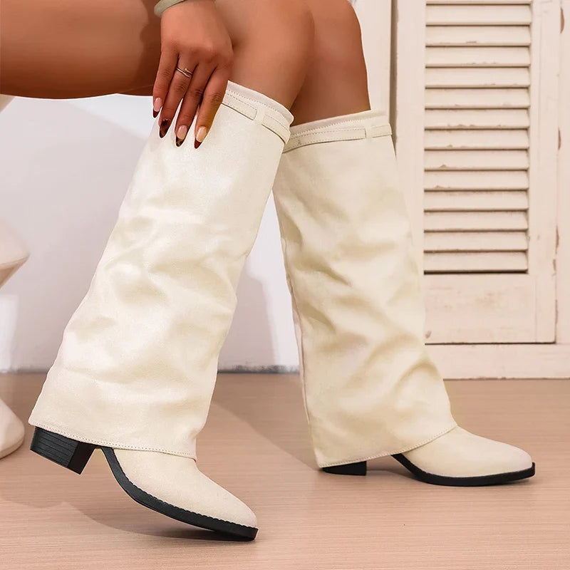 The Everyday Hemmed Fabric Western Boots