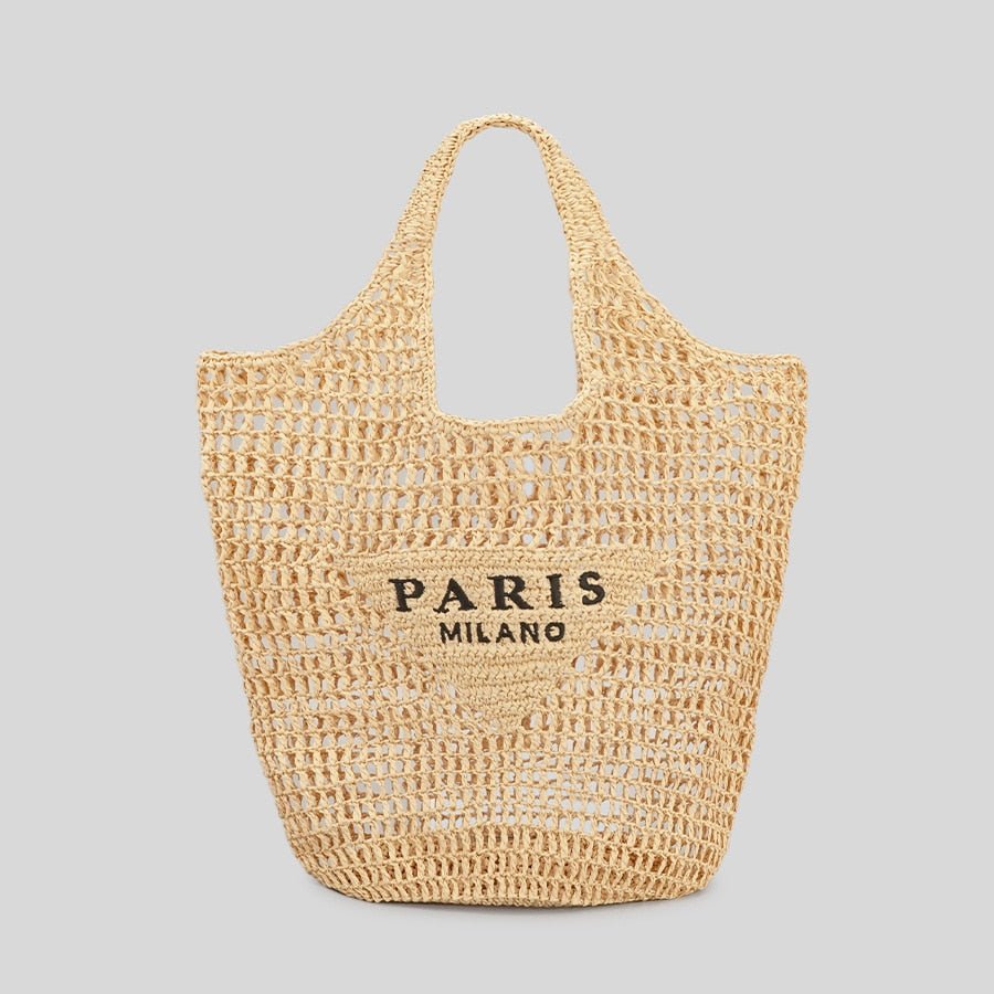 Streamlined Tote Bag in Straw