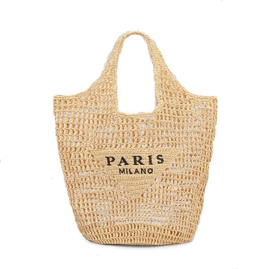 Streamlined Tote Bag in Straw