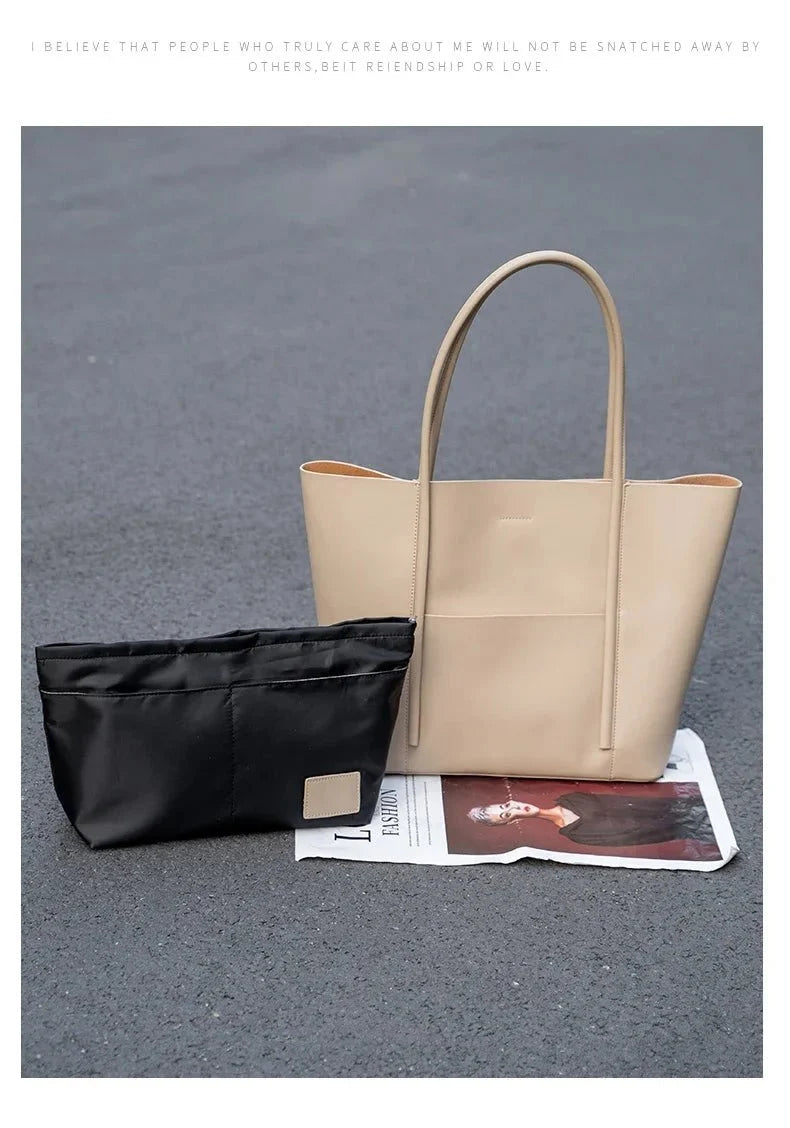 Mini Genuine Leather Tote Bag