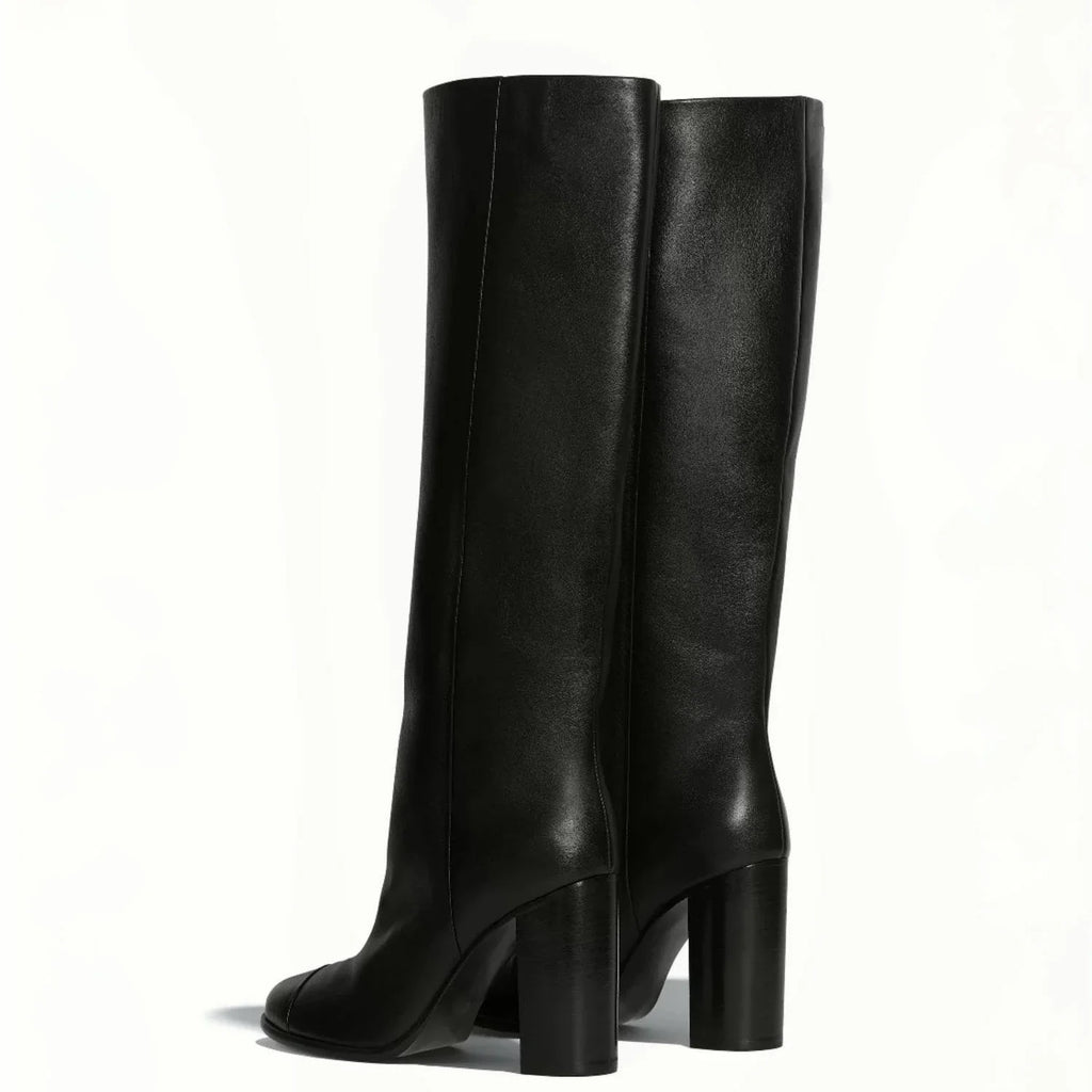 Timeless Romy Tall Boots in Black Leather