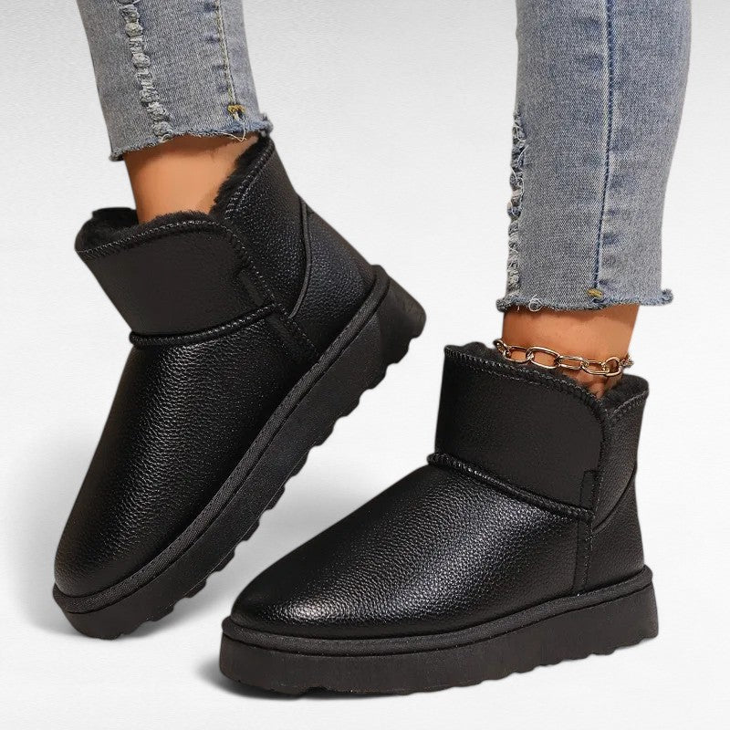 Effortless Wynne Shearling-Lined Faux Leather Boots
