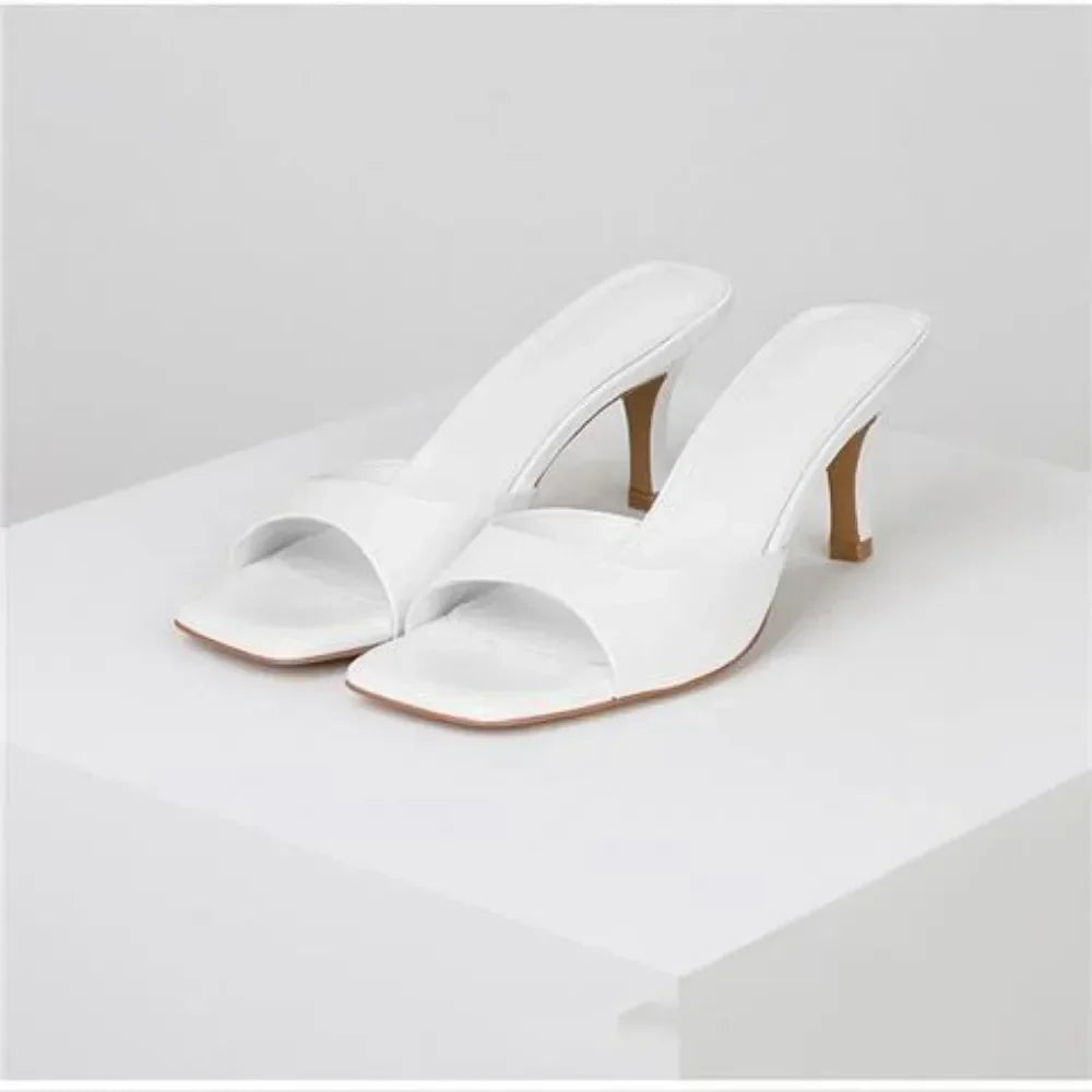 Refined Nude Patent Stiletto Sandals