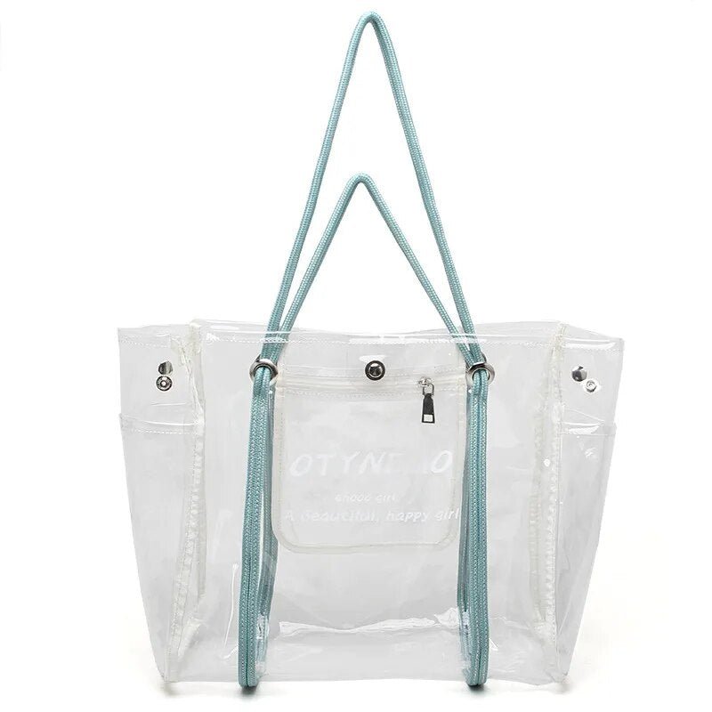 PVC Shoulder Bag with Round Detail