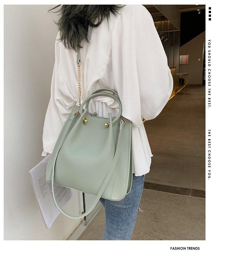 Statement Leather Bucket Bag