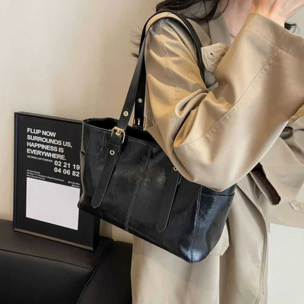 Timeless Retro Leather Tote