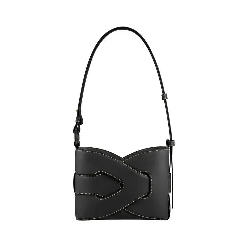 Streamlined Shoulder Bag in Leather