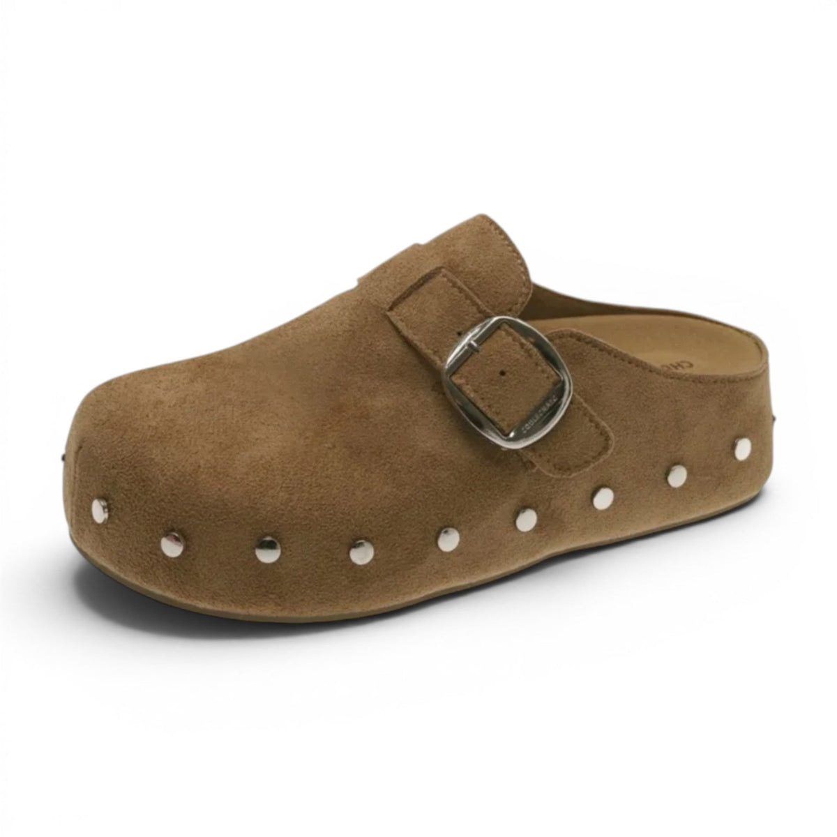 Effortless Suede Buckle Clogs
