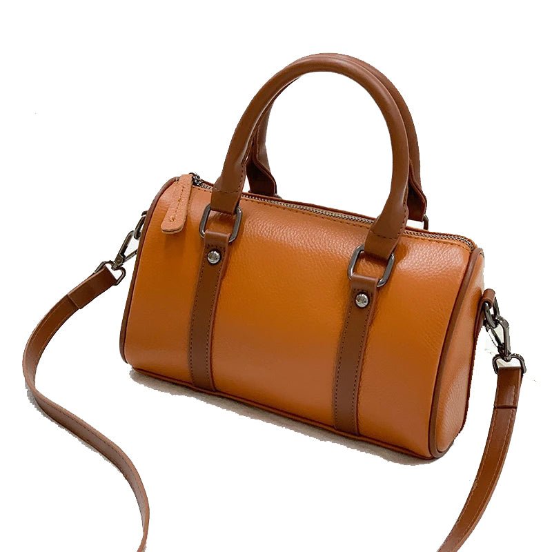 Structured Crossbody Bag in Genuine Leather