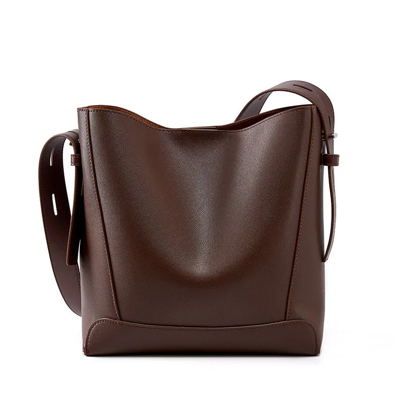 Refined Smooth Leather Crossbody Bag