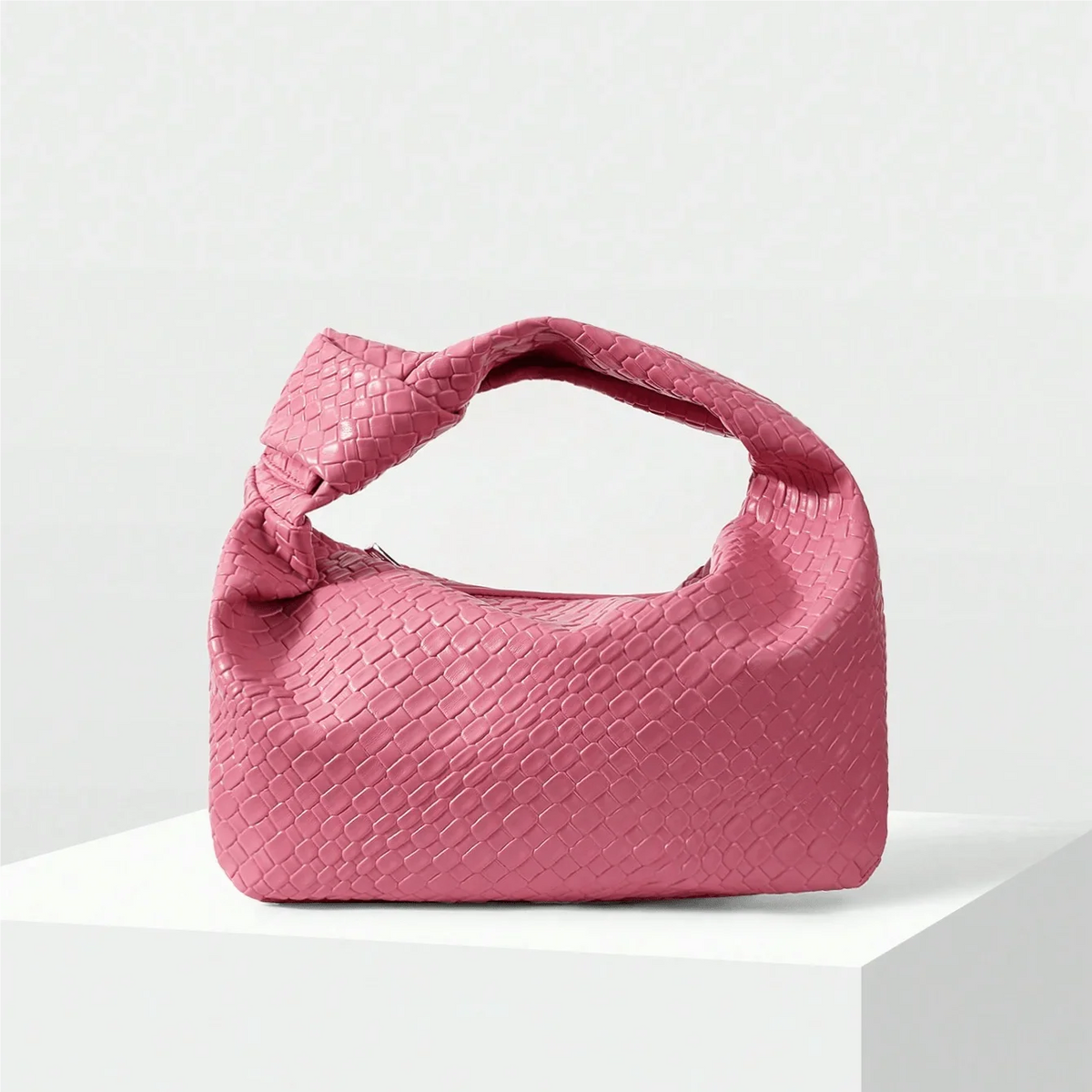 Woven PU Leather Handbag