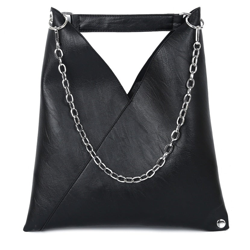 Compact Leather Tote Bag