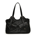 Essential Multi-Pocket Leather Shoulder Bag